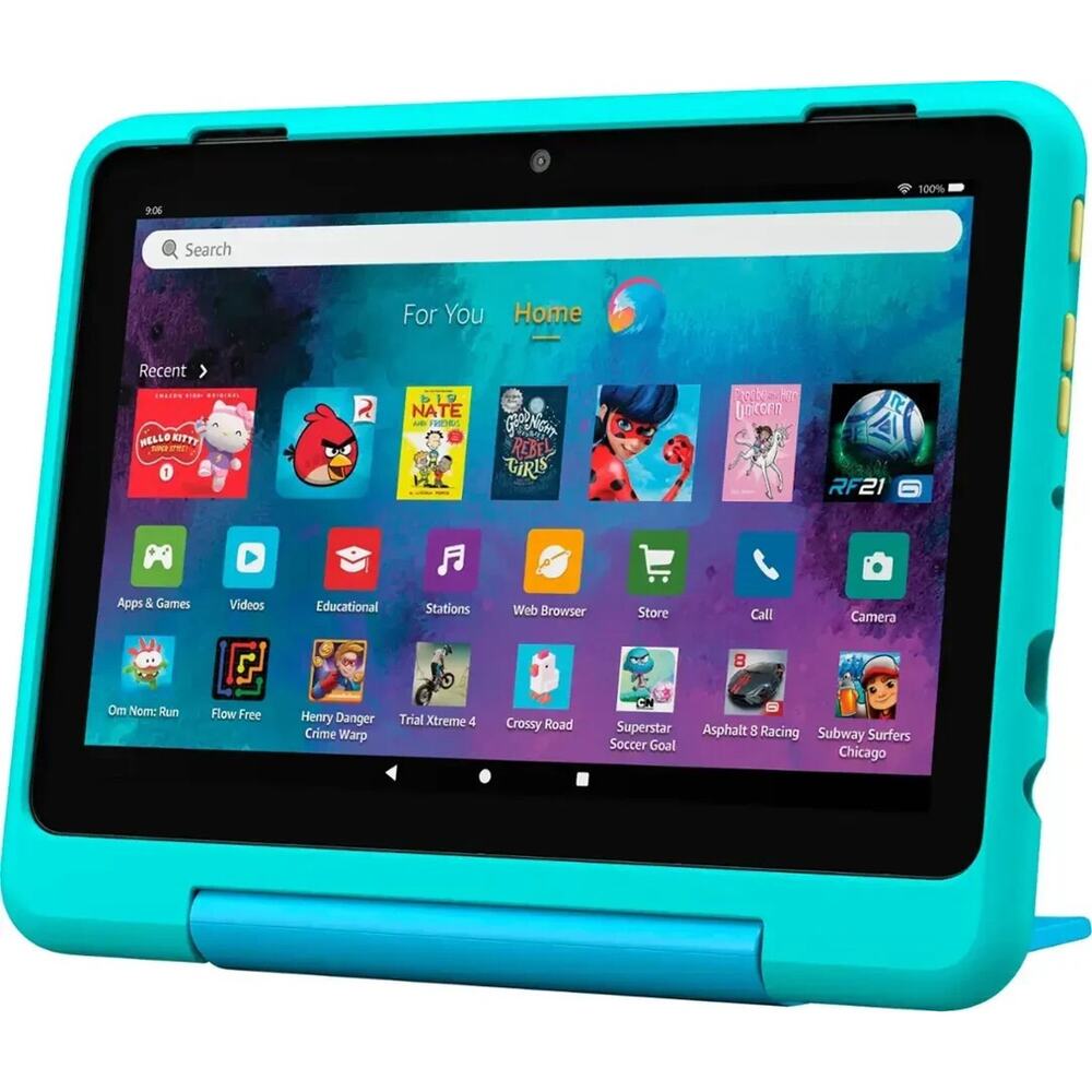 Amazon Fire HD 8 Kids Pro tablet- 2024, 6-12 32 GB 6-m Amazon Kids+ Teal Bundle